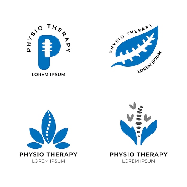 Physiotherapy logo template collection