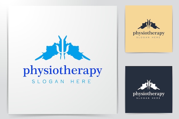 Physiotherapy, psychology logo Ideas. Inspiration logo design. Template Vector Illustration. Isolated On White Background