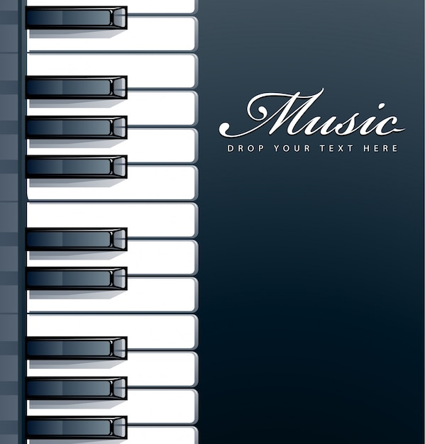 Free Vector piano background design