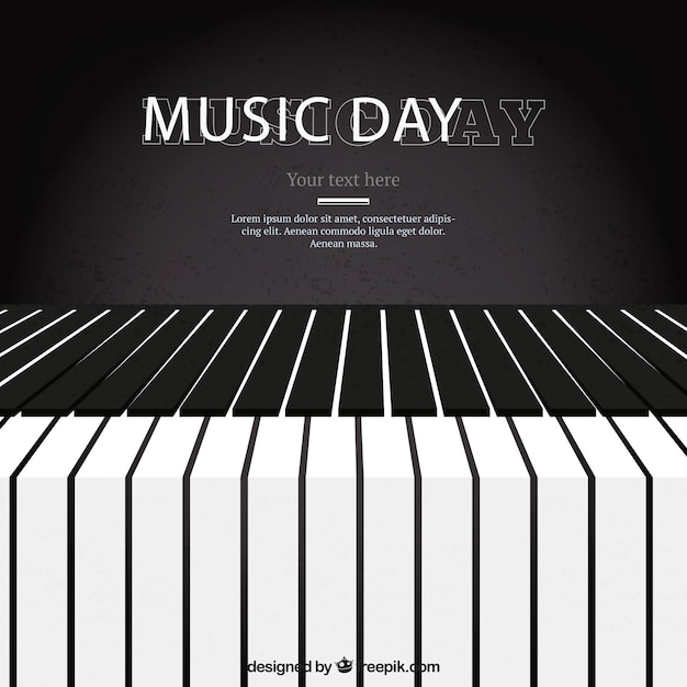 Piano background for the music day