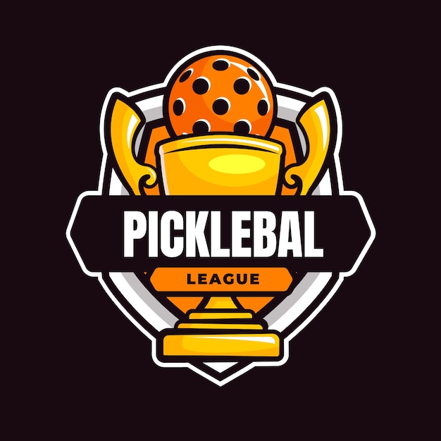 Pickleball  logo design template