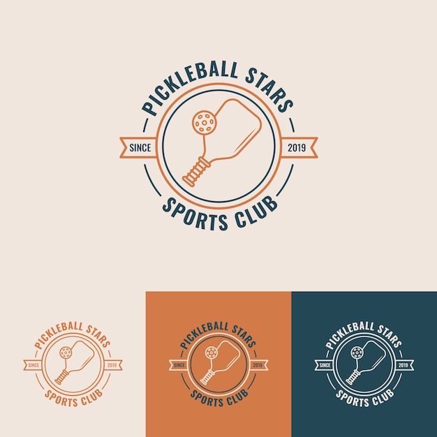 Free Vector pickleball  logo template