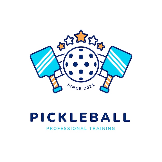 Free Vector pickleball  logo template