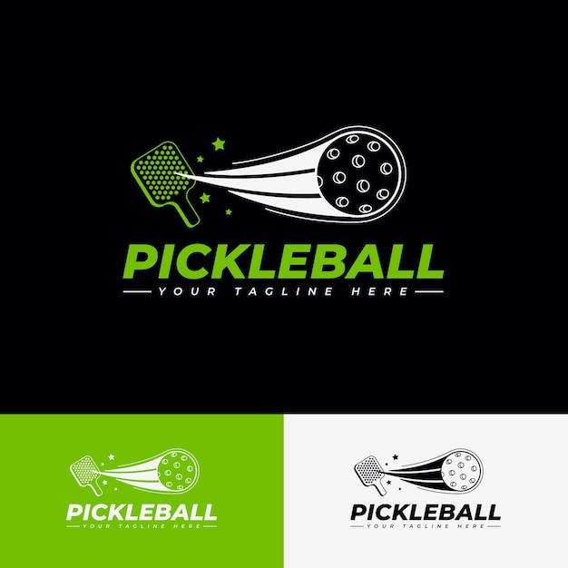 Free Vector pickleball logo template