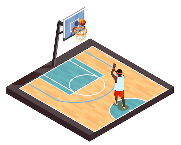 Pickup Ball Isometric Composition