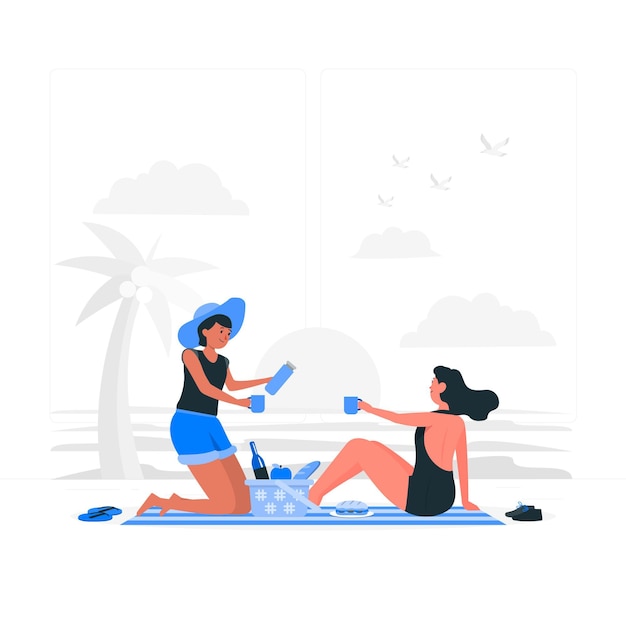 Free Vector picnic concept illustration