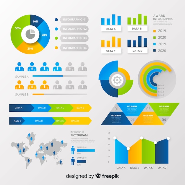 Pictogram infographic elements