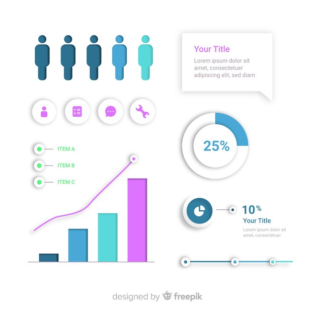 Pictogram infographic elements