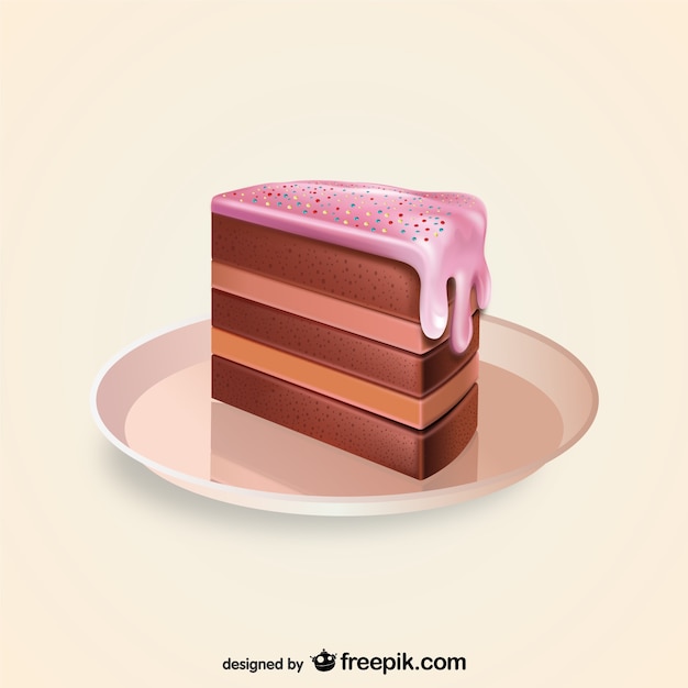 Free Vector piece of cake illustration