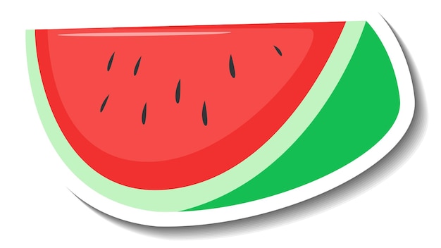 Free Vector a piece of watermelon in cartoon style