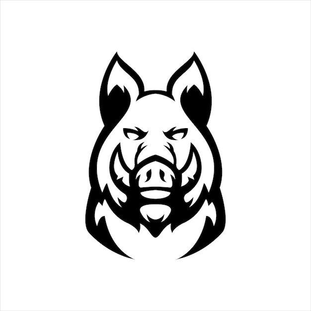 Pig simple mascot logo design