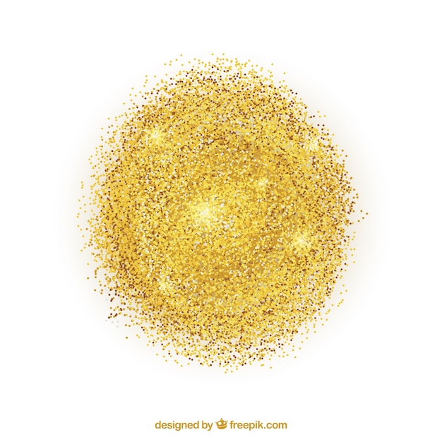 Pile of glitter in golden style