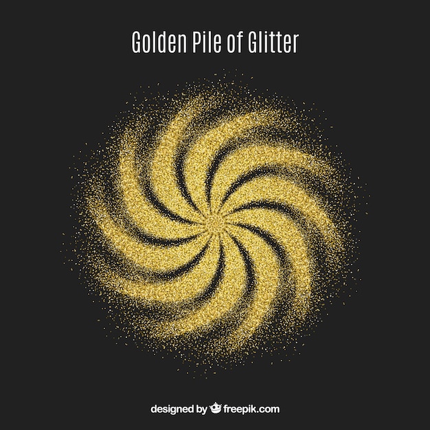 Free Vector pile of glitter in golden style