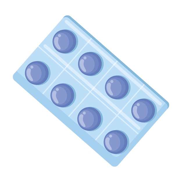 Free Vector pills in push blister icon