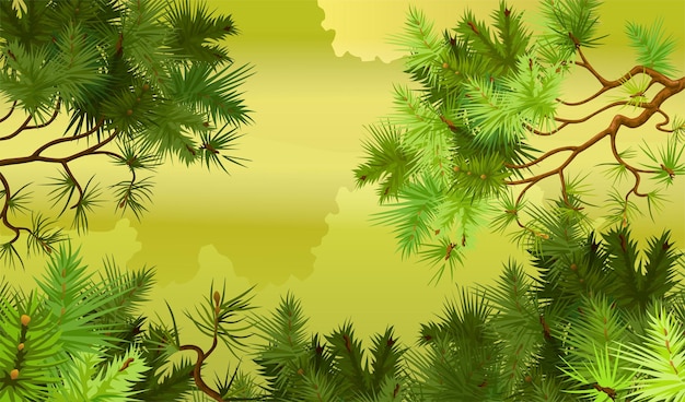 Free Vector pine forest background