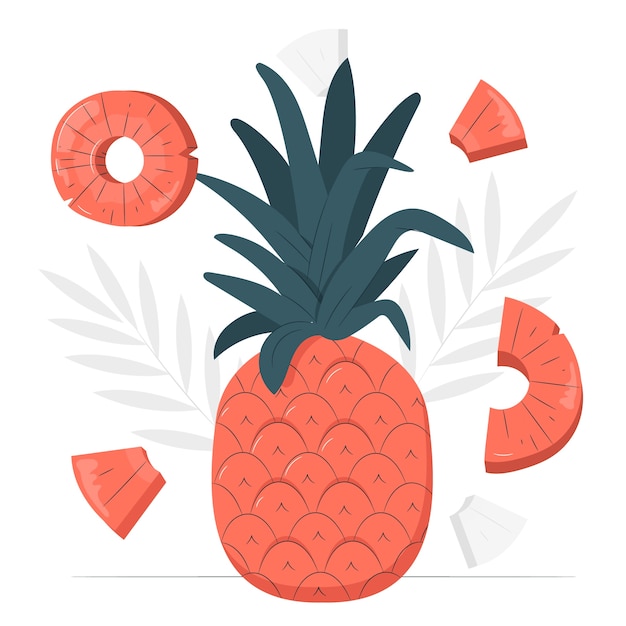 Free Vector pineapple concept illustration