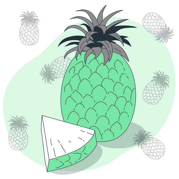 Pineapple concept illustration