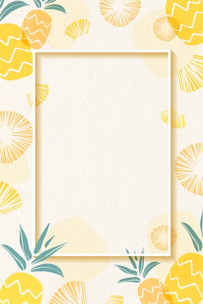 Free Vector pineapple patterned frame