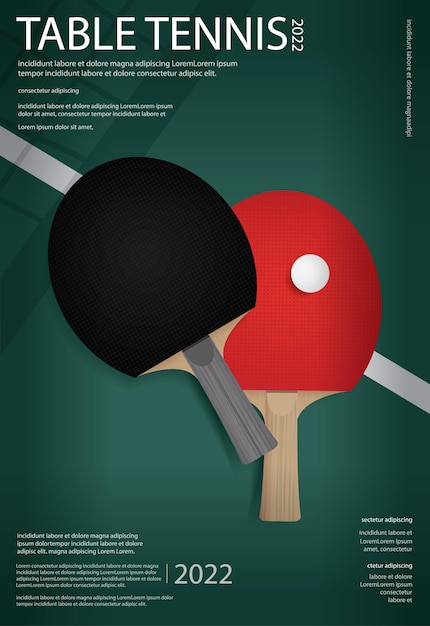 Pingpong Poster Template Vector Illustration