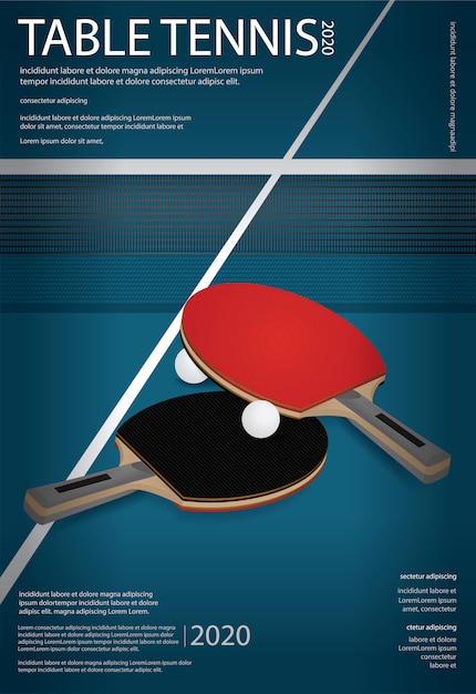 Pingpong Table Tennis Poster Template Illustration