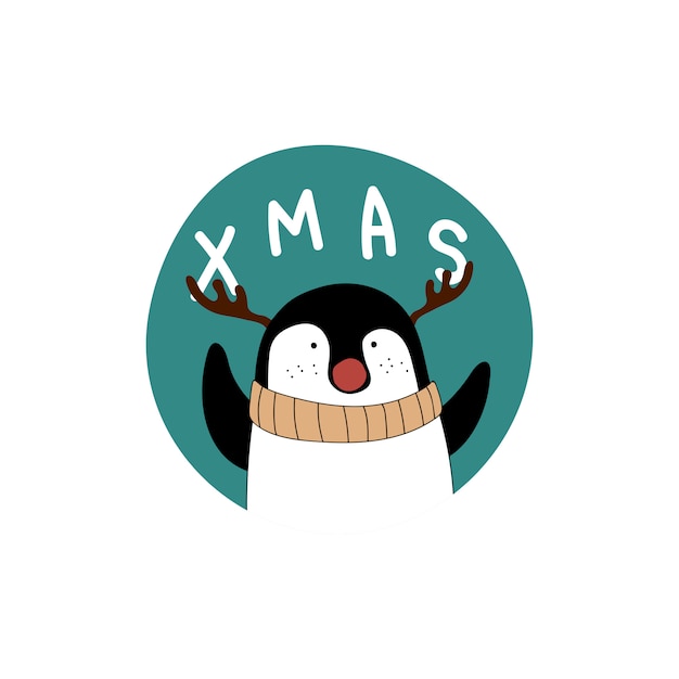 Free Vector pinguin sticker 