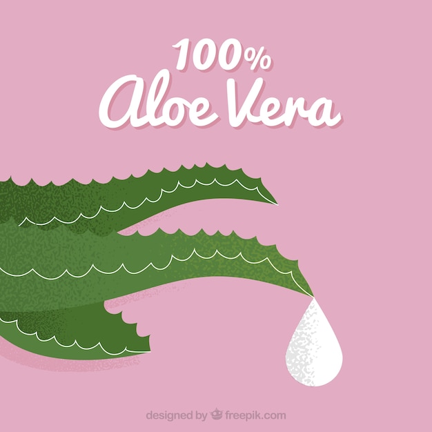 Free Vector pink background with aloe vera