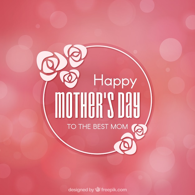 Free Vector pink background with blurred effect for mother's day