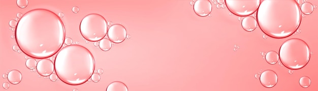 Pink background with water drops vector template