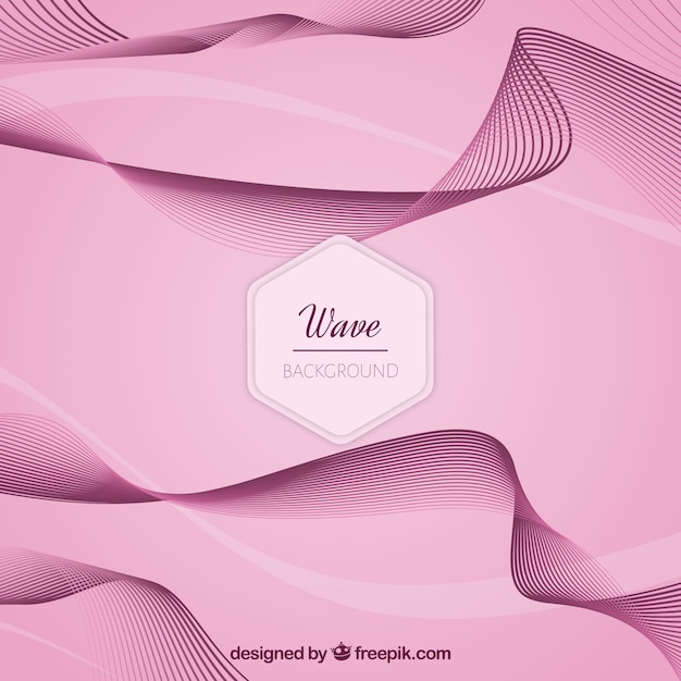 Pink background with wavy forms