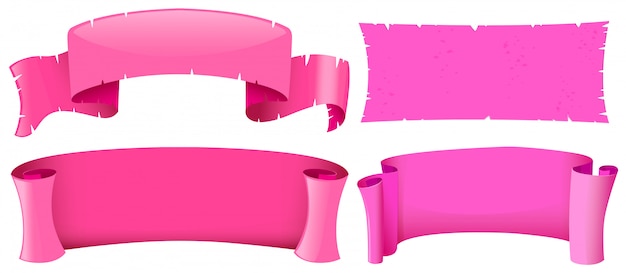 Free Vector pink banner templates