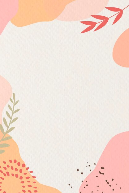 Pink and beige abstract botanical patterned background