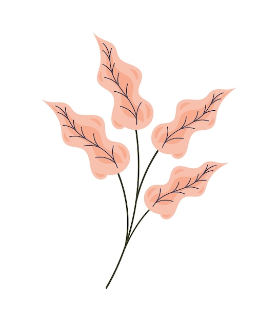 pink branch with leafs