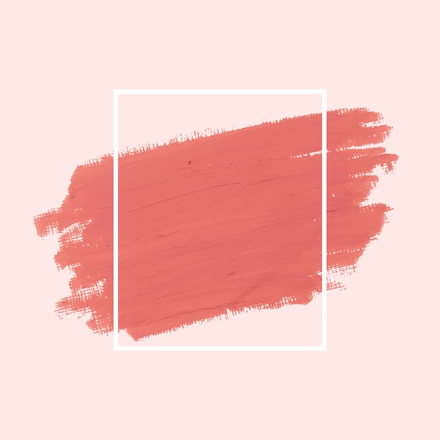 Pink brush stroke badge vectors