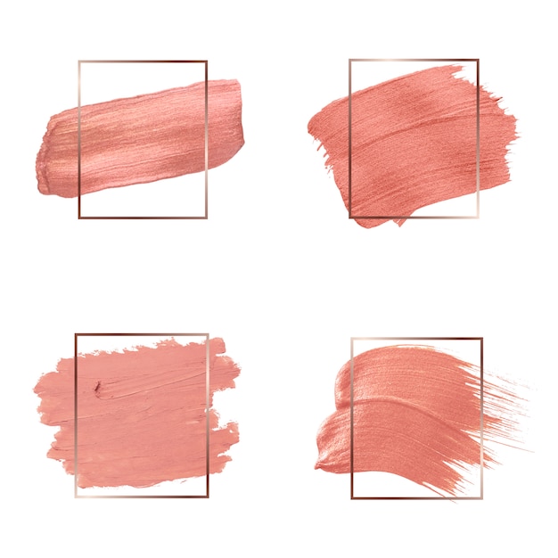 Pink brush strokes collection