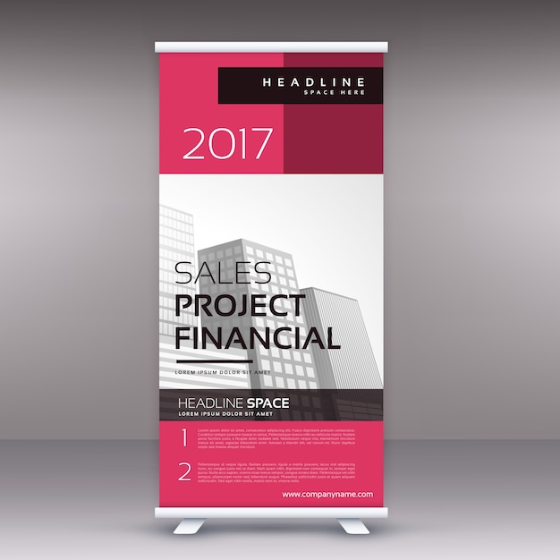 Pink business standee template