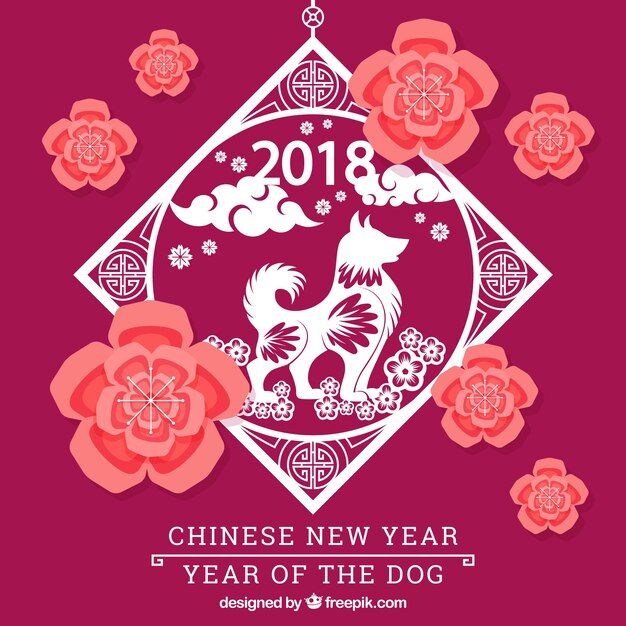 Pink chinese new year design