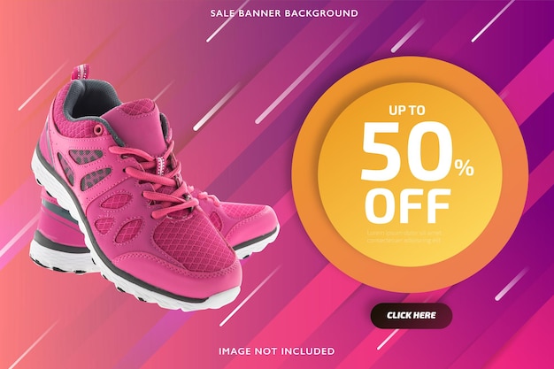 Free Vector pink discount sale banner