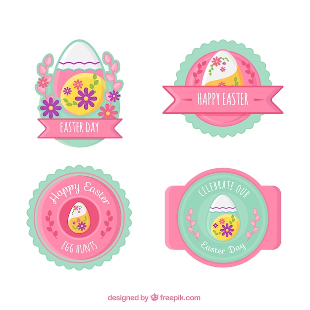 Pink easter label collection