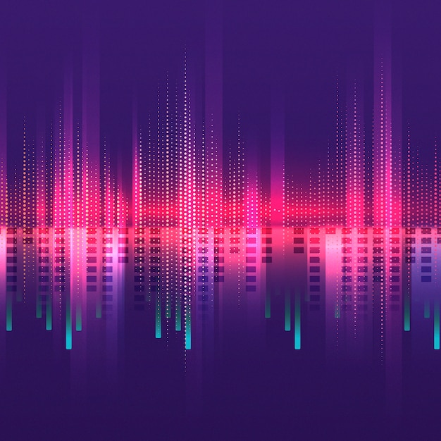 Pink equalizer pattern background vector