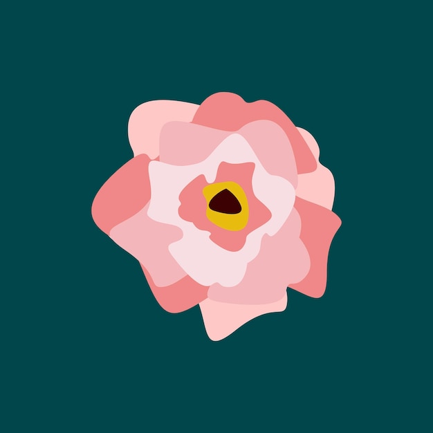 Pink flower element vector