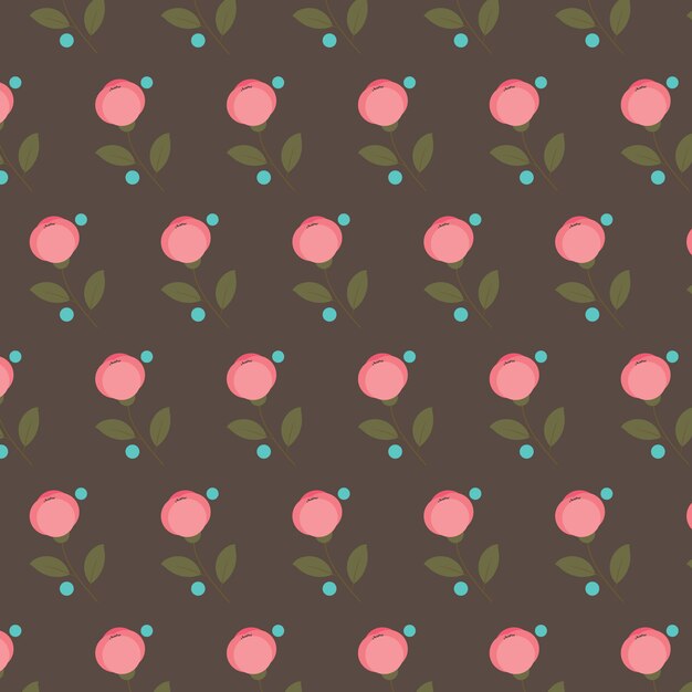 Pink flowers pattern background