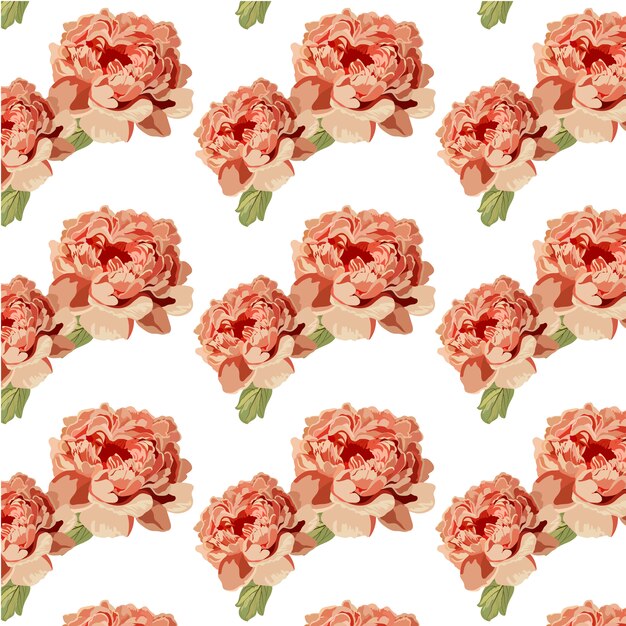 Pink flowers pattern background