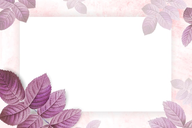 Pink foliage frame