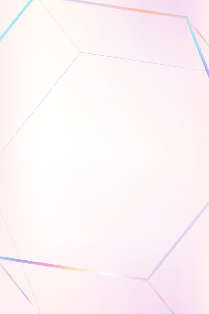 Pink geometric hexagonal prism vector