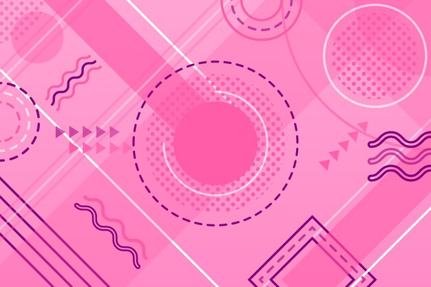 Pink geometric shapes background