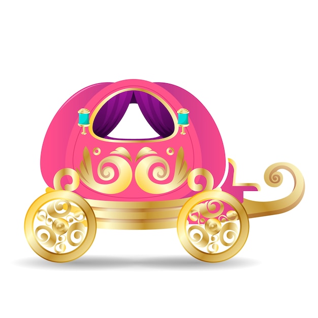 Pink and golden fairytale carriage