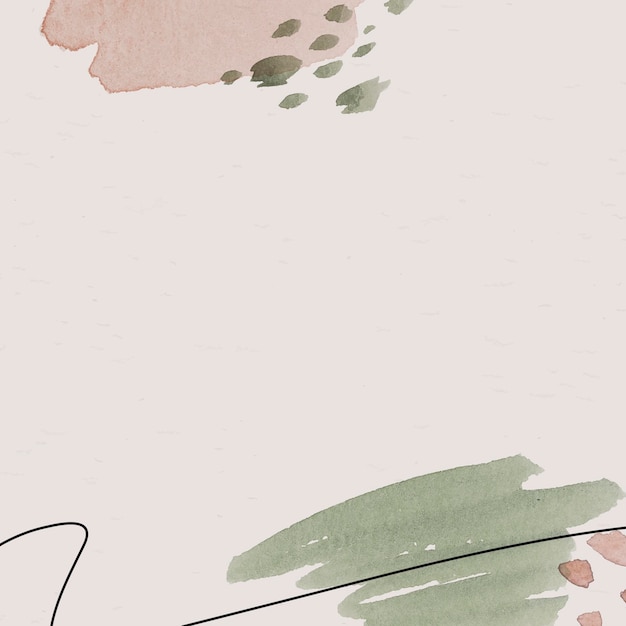 Pink and green watercolor patterned background template