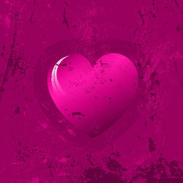 Free vector pink grunge heart