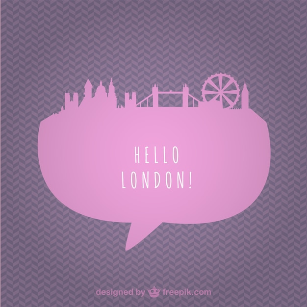 Pink London cityscape