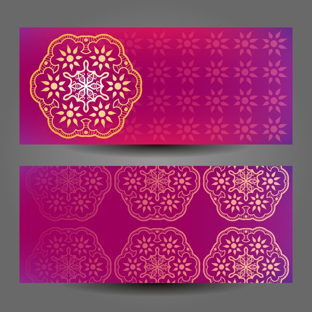 Pink mandala banner design